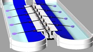 Dreher 8Station Indoor Rowing Tank Animation [upl. by Latimer]