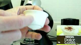 nescafe dolce gusto coffee demonstation making a cappuccino [upl. by Sherborn]