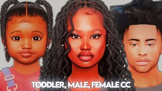 New Sims 4 CC Hair Releases  Female Male Toddler cc  Sims 4 Urban Hairs  clothes 🤩 [upl. by Katya]