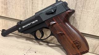 Quick Review of the Borner 45mm177 P38 Air Pistol Metal – Black [upl. by Othe]