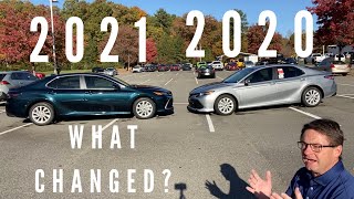 2021 Camry LE vs 2020 How Has it Changed I Compare so You Can Decide [upl. by Ereynihc]