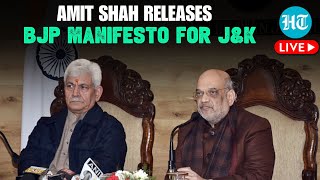 JampK Assembly Elections Amit Shah Releases BJP Manifesto For Jammu And Kashmir Polls  LIVE [upl. by Ddot]