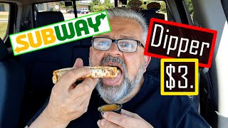 Subway Dipper All Cheese 3 and 400 Calories Is it a Great Yummy Warm Value Meal Crunch mukbang asmr [upl. by Arri]