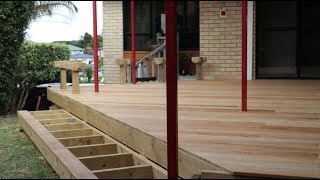 How to Lay DECKING  quick way to keep the boards straight [upl. by Yartnoed]