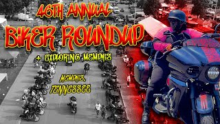 46TH ANNUAL BIKER ROUNDUP • MEMPHIS TN • Exploring Memphis Makedas and Lorraine Motel  Motovlog [upl. by Aronael772]