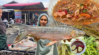 TAK CARI LAIN DAH SANGAT SEDAPPP  Ikan Bakar Cicah Air Asam Kerisik Padu  Tasted grilled fish [upl. by Jeanie]