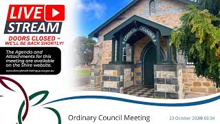 Ordinary Council Meeting  23 October 2024 [upl. by Kensell279]