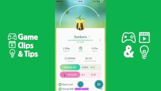 Evolving Gloom and Sunkern with the Sun Stone in Pokémon Go [upl. by Nylednarb]