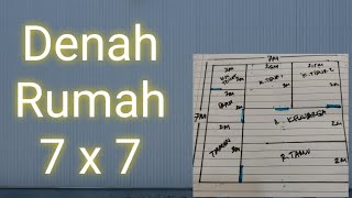 DENAH RUMAH SEDERHANA 7x7 [upl. by Anerul]