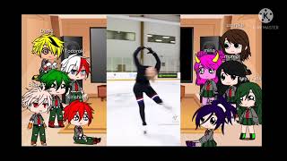 MHA react to yn ice skating GACHA CLUBpart8 [upl. by Corabelle]