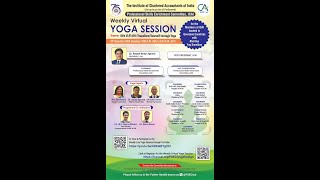 Weekly Virtual Yoga Sessions for the Members of ICAI located in Overseas Locations [upl. by Enamart]