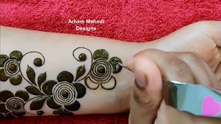 Easy Simple Mehndi Design for Hand  RakhiEID 2020 Special Stylish Mehndi Design [upl. by Blumenthal]