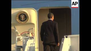 US President departs Germany for French leg of tour [upl. by Aicilehp]