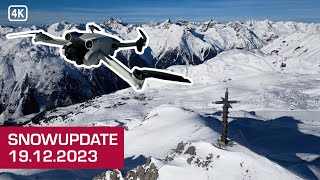 DrohnenSnowupdate aus IschglSamnaun 19122023 Silvretta Arena in 4K [upl. by Alemap]