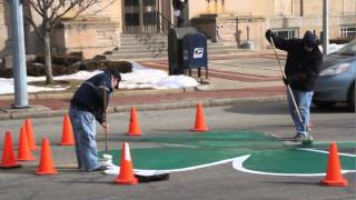 In Pawtucket the annual painting of the shamrock [upl. by Relyuhcs]