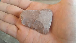 Crafting a Mini Axe Head Natural Flintknapping 3Min DIY [upl. by Romaine]