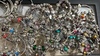 PANDORA MY ENTIRE BRACELET COLLECTION  Can you guess how many I have  🤷🏽‍♀️👀 [upl. by Afesoj203]