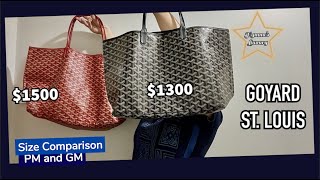 Size Comparison Goyard St Louis PM and GM  Hymmes luxury vlog 17 [upl. by Osrit673]