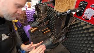 BEAUTIFUL CHIPPEWA BOOTS CLEANING ASMR [upl. by Ardella]