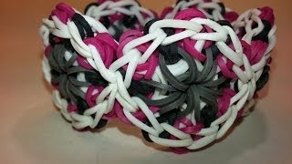 Updated Kaleidoscope Bracelet Tutorial by feelinspiffy Rainbow Loom [upl. by Dust427]