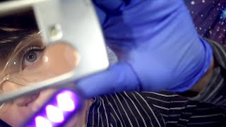 Medical ASMR Super Close Face and Skin Testing  Gloves Lights Soft [upl. by Walley]