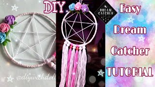 DIY EASY DREAM CATCHER TUTORIAL  FOR BEGGINERS HOW TO MAKE DREAM CATCHER  DIY with DOLL [upl. by Saxena]