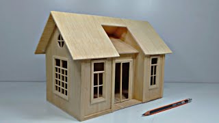 Easy Mini Tiny House Made From Plywood And Popsicle Sticks  Easy Woodworking Projects [upl. by Janenna]