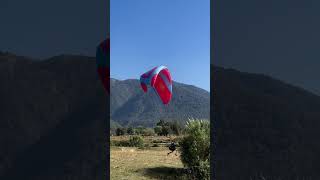 Paragliding courses in Bir billing 🪂🪂paraglidinglandingside virelshorts exploreyoutube [upl. by Aynahs]