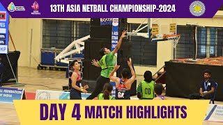 Asian Netball Championship  Day 4  Match Highlights [upl. by Tennaj]