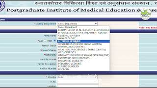 How to take online appointment in PGI  Full Process  PGI Chandigarh [upl. by Eicram802]