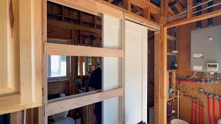 Pocket Door Kit from Home Depot installation DIY [upl. by Shafer149]