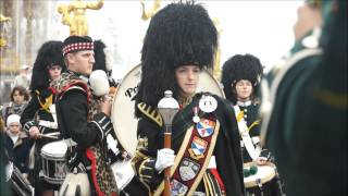 Orchestra of Scottish Pipers and Drummers  Army Bagpipe Music [upl. by Nonnaihr181]