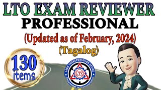 LTO EXAM REVIEWER 2024 FOR PROFESSIONAL DRIVERS LICENSE UPDATED AS OF FEBRUARY 2024 TAGALOG [upl. by Vivl]