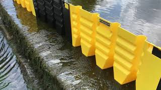 FloodFence Barrier on Weir [upl. by Lrad]