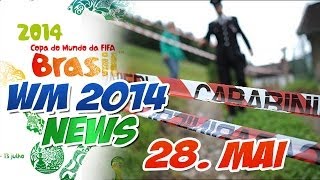 WM 2014 NEWS  28 Mai 2014  Unfall überschattet Vorbereitung  FIFA World CUP BRASIL [upl. by Nylecaj494]