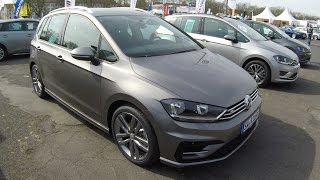 VW Volkswagen Golf Sportsvan Allstar Rline look limestone grey 2017 walkaround  interior V0211 [upl. by Strephonn]