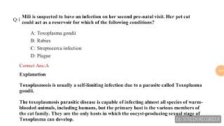 Questions based on Toxoplasmosis MCQs [upl. by Darlene554]