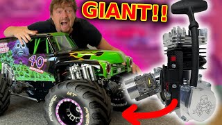 Worlds Biggest RC Car gets RACE Engine 4x power [upl. by Zosima]