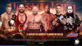 WWE 2k24 Gauntlet Eliminator Edge vs Ryback vs Brock Lesnar vs Goldberg vs Cm Punk vs Sting [upl. by Anuska207]