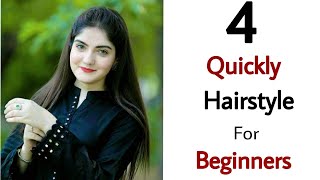 3 super easy quick hairstyle for beginners  hairs style tutorials [upl. by Shu]