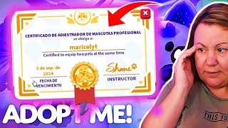 Como OBTENER el NUEVO CERTIFICADO de MASCOTAS X2 en Adopt Me Roblox [upl. by Abie]