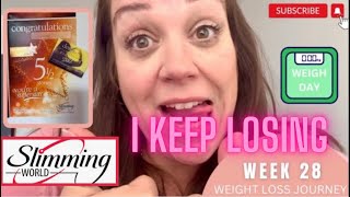 Slimming World Weigh in  week 28 slimmingworld weightloss weighinday weightlossjourney [upl. by Eimmas]