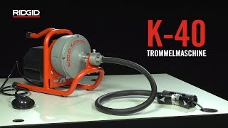 RIDGID K40 HandTrommelmaschine [upl. by Ayyidas]