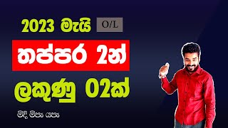 2023 may OL exam  කෙටි ප්‍රශ්න  short guessing questions  anumana prashna  Ganitha Papers OL [upl. by Zohar]