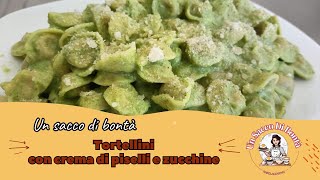 TORTELLINI CON CREMA DI PISELLI E ZUCCHINE Ricette sfiziose e veloci [upl. by Rudwik]