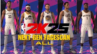 NBA 2K25 NEXT GEN ALL NEW FACESCAN Rookies Included [upl. by Otrebla]