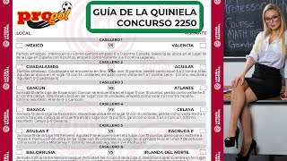 Guia de la Quiniela Progol 2250 [upl. by Ylrbmik]