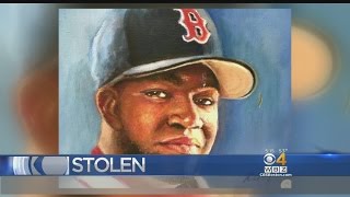 David Ortiz Painting Recovered After Being Stolen From Quincy Library [upl. by Lindsley]