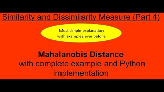 14 Mahalanobis distance with complete example and Python implementation [upl. by Eldwin]