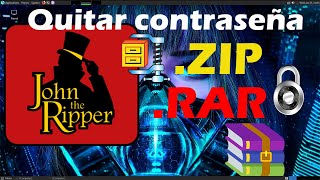 Como quitar contraseñas RARZIP🔐 con 🕵️JonhTheRipper🕵️ [upl. by Egiarc130]